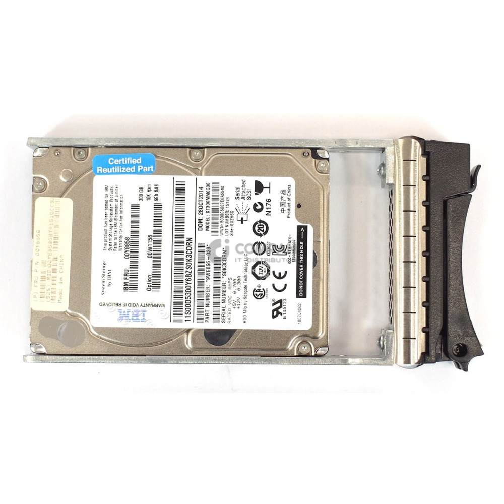 00Y8858 IBM HDD 300GB 10K SAS 6G 2.5" SFF HOT-SWAP FOR DS3524 EXP3524